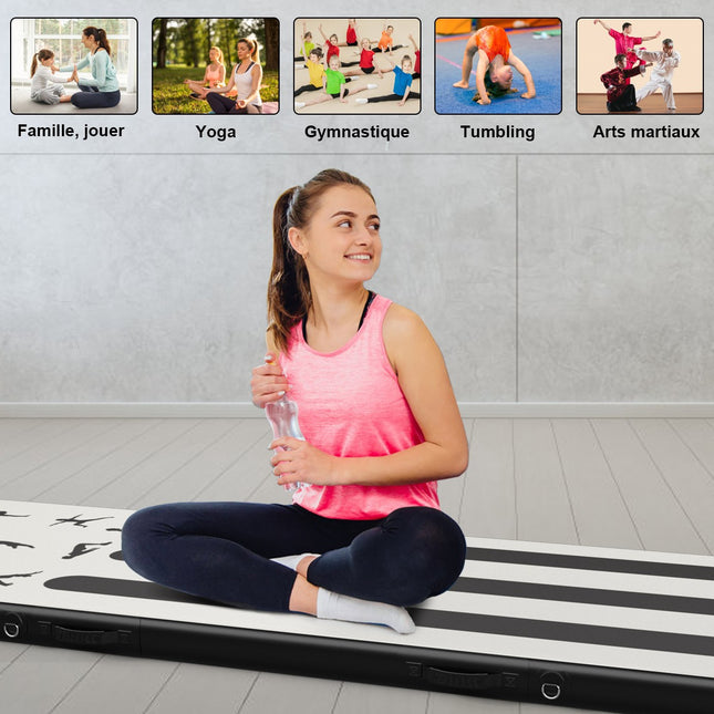 Nafukovací gymnastická žíněnka AirTrack 300x100x10 cm, pumpa