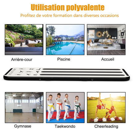 Aufblasbare Air Track Gymnastikmatte 300x100x10 cm, Pumpe