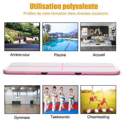 Aufblasbare Airtrack-Matte 300x100x10 cm, Pumpe inklusive