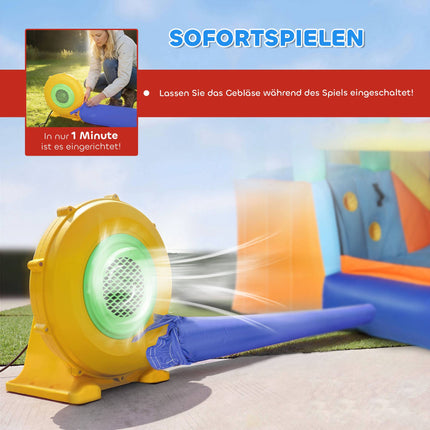 Aufblasbare Hüpfburg mit Rutsche & Pool für Kinder von 3-8 Jahren