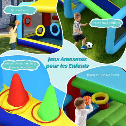 Inflatable Bouncy Castle With Double Slides, 450W Blower