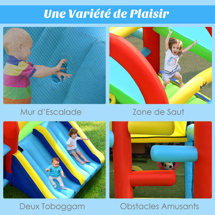 Inflatable Bouncy Castle With Double Slides, 450W Blower