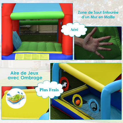 Inflatable Bouncy Castle With Double Slides, 450W Blower