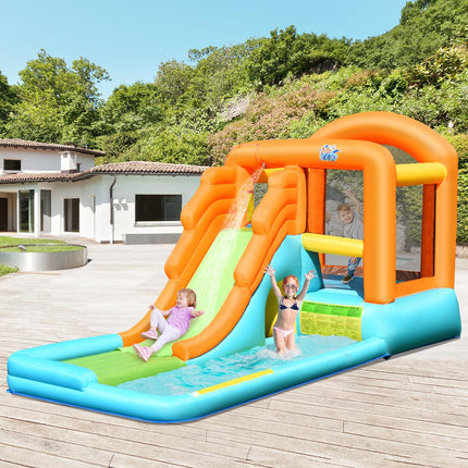 Inflatable Bouncy Castle With Slide and Pool, 490 cm