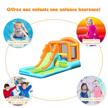 Inflatable Bouncy Castle With Slide and Pool, 490 cm