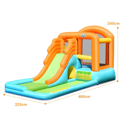 Inflatable Bouncy Castle With Slide and Pool, 490 cm