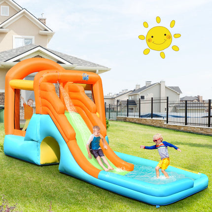 Inflatable Bouncy Castle With Slide and Pool, 490 cm