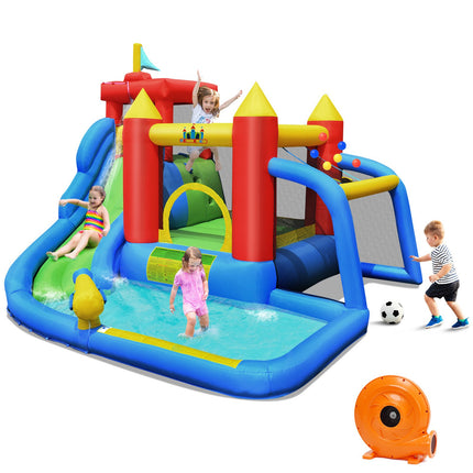 Aufblasbare Hüpfburg mit Rutsche, Pool, 450W Gebläse