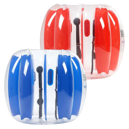 Inflatable Bumper Balls 2-Pack, 4 Ft PVC, Red Blue