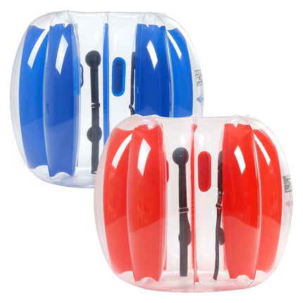 Inflatable Bumper Balls 2-Pack, 4 Ft PVC, Red Blue