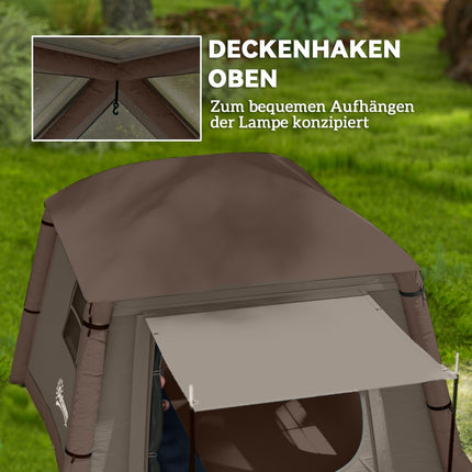 Aufblasbares 1-2-Personen-Campingzelt – winddicht, 4 Jahreszeiten