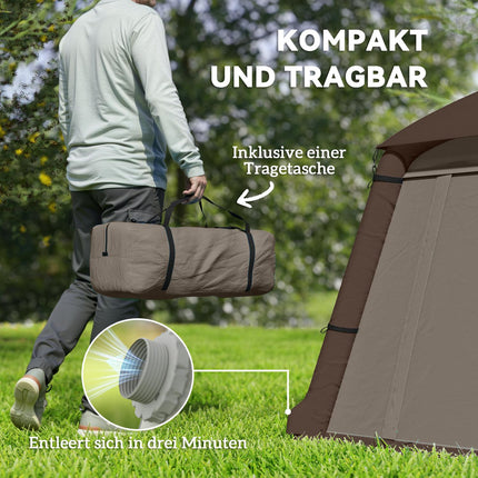 Aufblasbares 1-2-Personen-Campingzelt – winddicht, 4 Jahreszeiten
