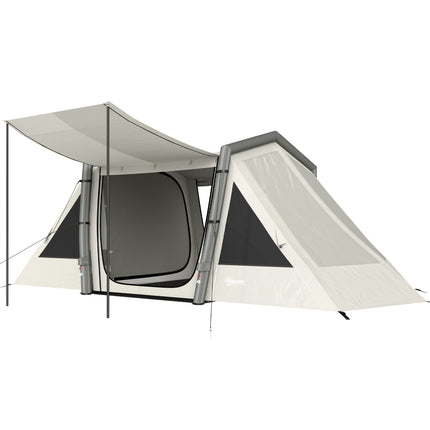 Inflatable Camping Tent, 3 Rooms, Darkened Bedroom, Waterproof