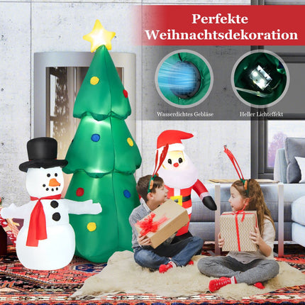 Inflatable Christmas Decoration, 185 cm, LED Santa Set