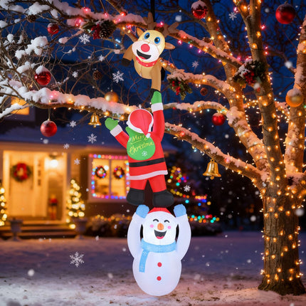 Aufblasbare Weihnachtsdekoration, 308 cm Weihnachtsmann mit LEDs