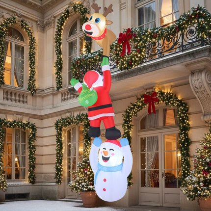 Aufblasbare Weihnachtsdekoration, 308 cm Weihnachtsmann mit LEDs