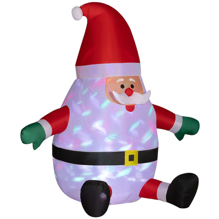 Inflatable 6ft Santa Claus with LED light ball for outdoor use
