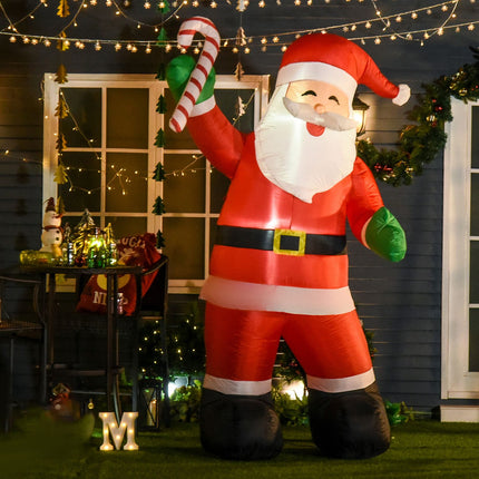 Inflatable Christmas Santa with LED Lights, 243cm