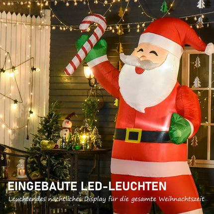 Inflatable Christmas Santa with LED Lights, 243cm