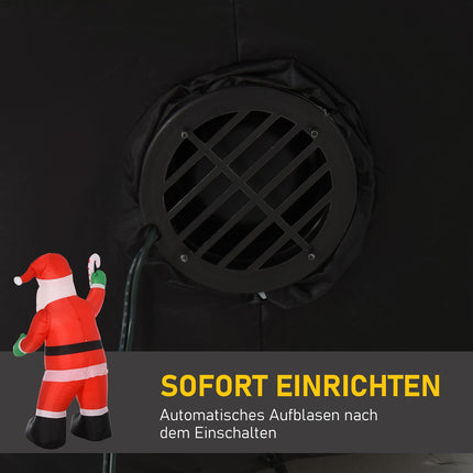 Inflatable Christmas Santa with LED Lights, 243cm