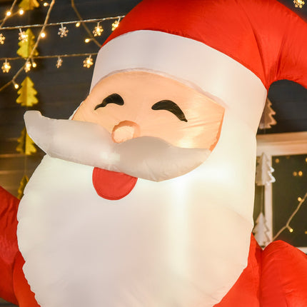 Inflatable Christmas Santa with LED Lights, 243cm