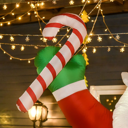 Inflatable Christmas Santa with LED Lights, 243cm