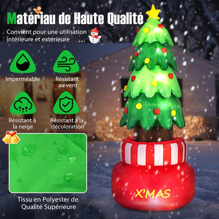 Aufblasbarer Weihnachtsbaum 245cm, drehend, LED-Stern