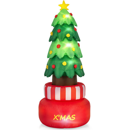 Aufblasbarer Weihnachtsbaum 245cm, drehend, LED-Stern