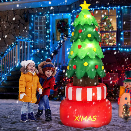 Aufblasbarer Weihnachtsbaum 245cm, drehend, LED-Stern