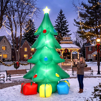 Inflatable Christmas Tree 300 cm with RGB Star LED, Gift Boxes, IP44, Outdoor