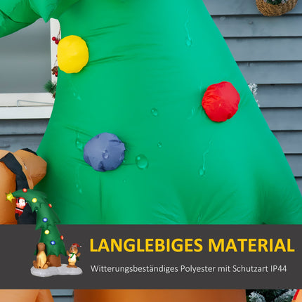 Aufblasbarer 223 cm Weihnachtsmann mit LED-Beleuchtung - Weihnachtsdekoration