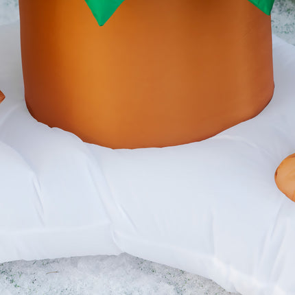 Aufblasbarer 223 cm Weihnachtsmann mit LED-Beleuchtung - Weihnachtsdekoration