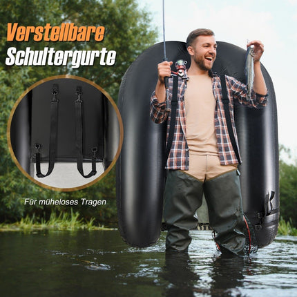 Schlauchboot mit Fischlineal &amp; Rutenhalter &amp; Paddel Fischerboot Camouflage