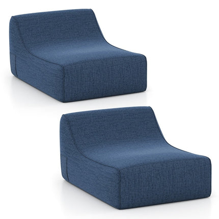 Nafukovací ergonomické relaxační křeslo se snímatelným potahem, modrá
