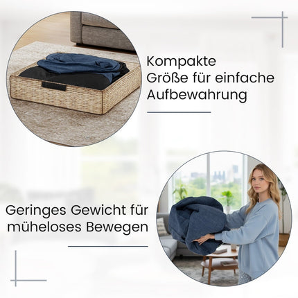 Nafukovací ergonomické relaxační křeslo se snímatelným potahem, modrá