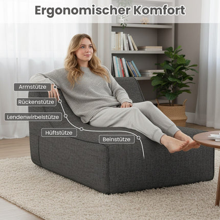 Nafukovací ergonomické relaxační křeslo se snímatelným potahem