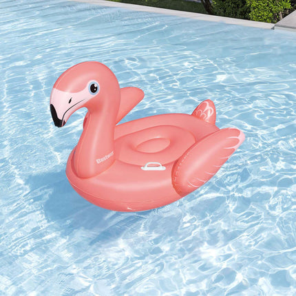 Aufblasbarer Flamingo-Pool-Schwimmkörper, 138 x 107 cm, Kinder ab 3 Jahren