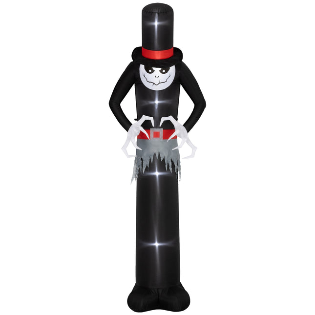 Inflatable Halloween Ghost with Hat, 5 LED Lights, 306cm