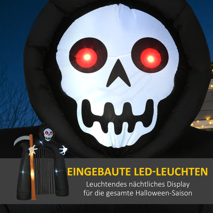 Inflatable Halloween Grim Reaper Archway with LED Lights