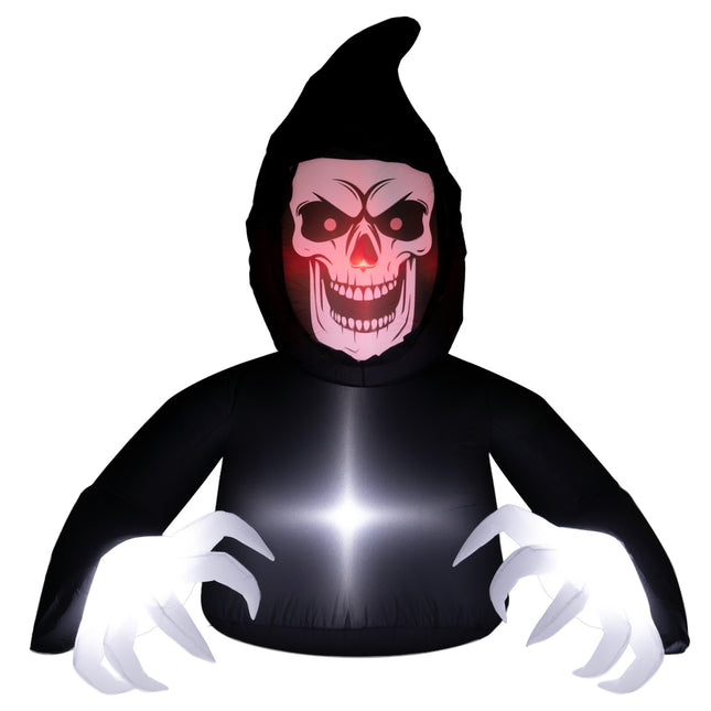 Aufblasbarer Halloween-Sensenmann mit LED-Beleuchtung und Gebläse