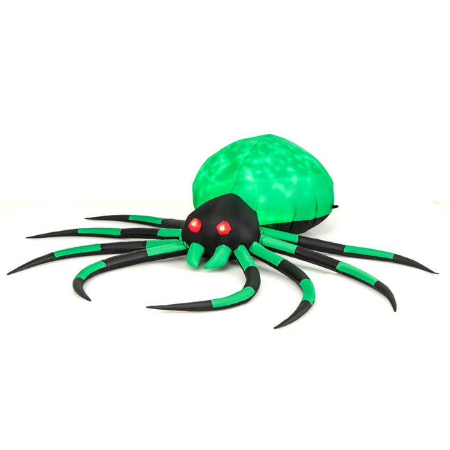 Aufblasbare Halloween Spinne, rotierende LED-Lichter, 200cm