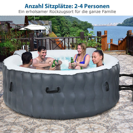 Inflatable Hot Tub 180cm, 108 Jets, Heated, 4-Person