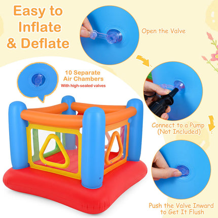 Inflatable Kids Bounce House with Ball Pit and Trampoline