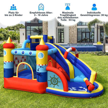 Inflatable Kids Bounce House with Slide and Pool