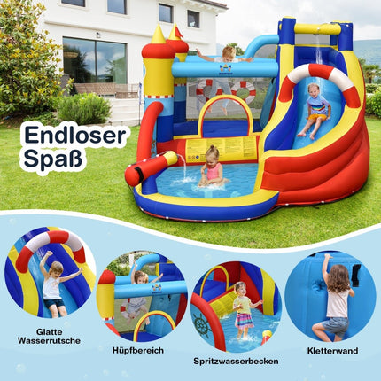Inflatable Kids Bounce House with Slide and Pool