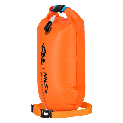Aufblasbare orangefarbene Sicherheitsboje mit 18-Liter-Tasche