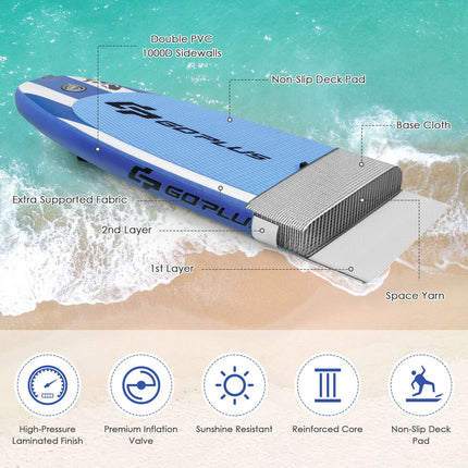 Aufblasbares Paddle Board 320 cm, Verstellbares Paddel, Pumpe