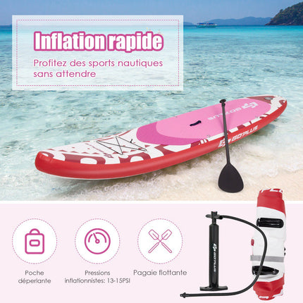 Inflatable Paddle Board 325x76x16cm Kit, Pink