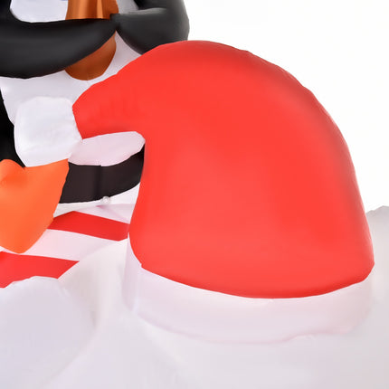 Aufblasbare Weihnachtsdekoration Eisbär und Pinguine, 2,1M - Wetterfest und beleuchtet