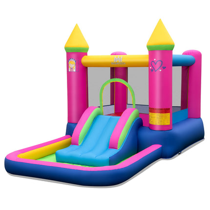 Inflatable Princess Bounce House with Slide & Ball Pit